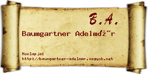 Baumgartner Adelmár névjegykártya